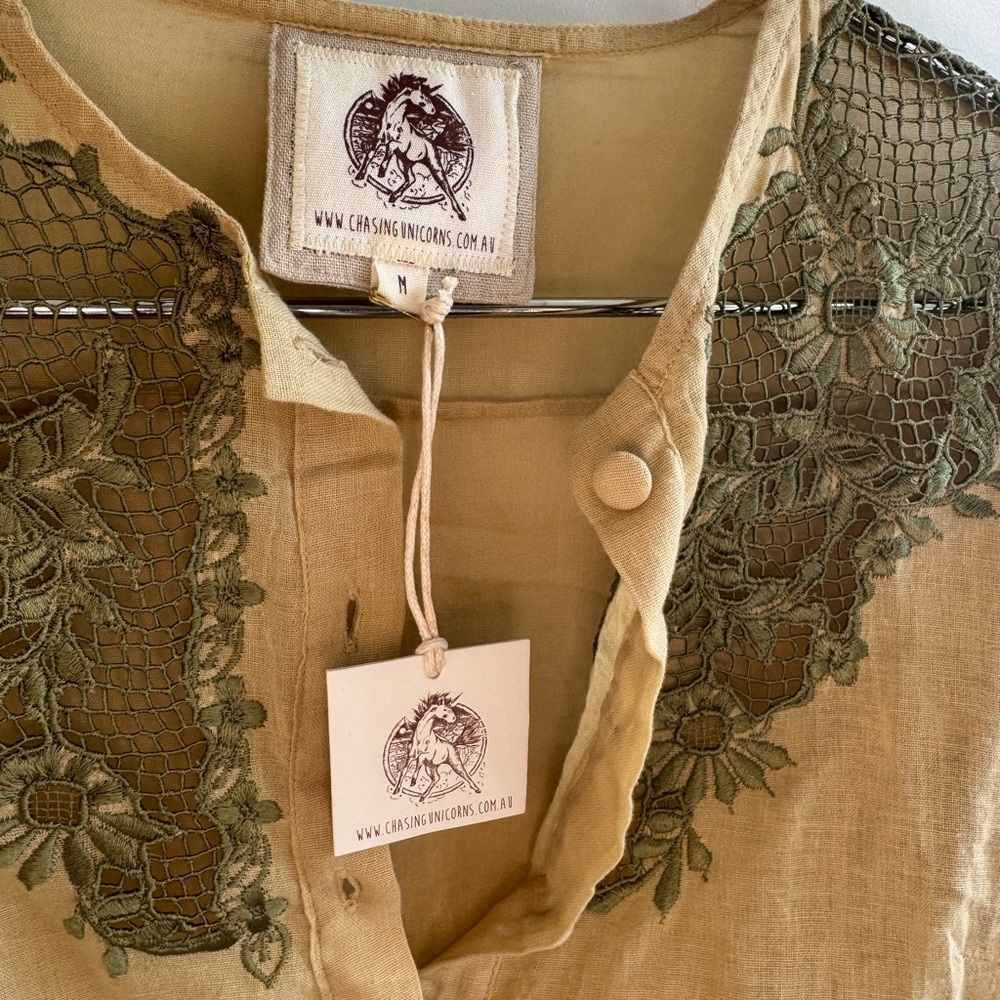 I Put a Spell on You Cutwork Embroidered Blouse by Chasing Unicorns - Picture 11 of 13